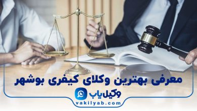 بهترین وکیل کیفری بوشهر