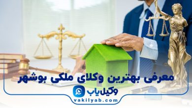 بهترین وکیل ملکی بوشهر